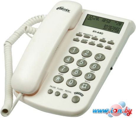 Проводной телефон Ritmix RT-440 (белый) в Гродно