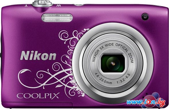 Фотоаппарат Nikon Coolpix A100 (фиолетовый с графикой) в Могилёве