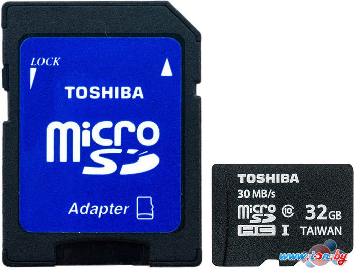 Карта памяти Toshiba microSDHC UHS-I U1 Class 10 32GB + адаптер [SD-C032UHS1(BL5A] в Могилёве