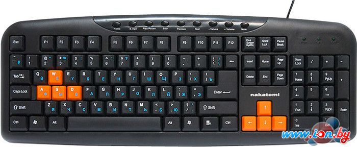 Клавиатура Nakatomi KN-11U Black-Orange в Бресте