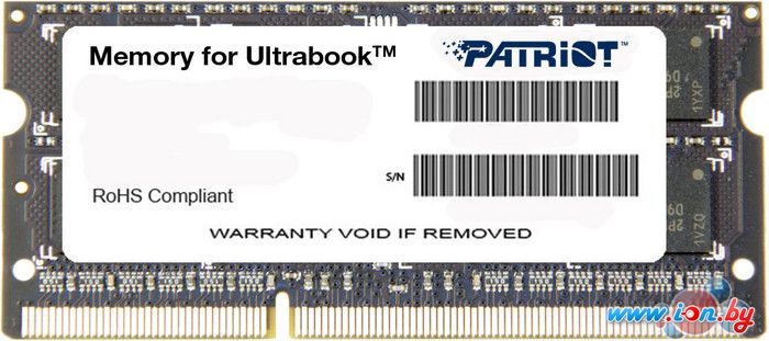 Оперативная память Patriot Memory for Ultrabook 4GB DDR3 SO-DIMM PC3-12800 (PSD34G1333L81S) в Могилёве