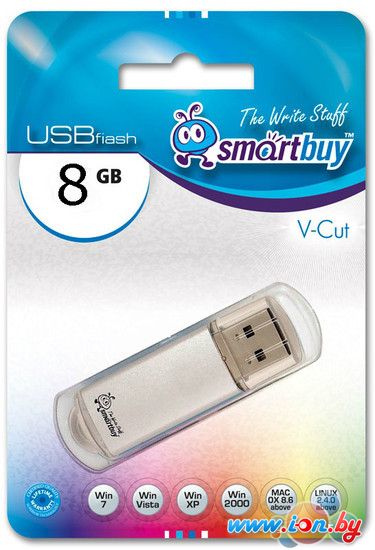USB Flash SmartBuy 8GB V-Cut Silver [SB8GBVC-S] в Витебске