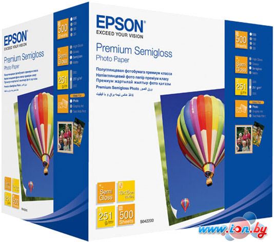 Фотобумага Epson Premium Semigloss Photo Paper 10x15 500 листов (C13S042200) в Могилёве