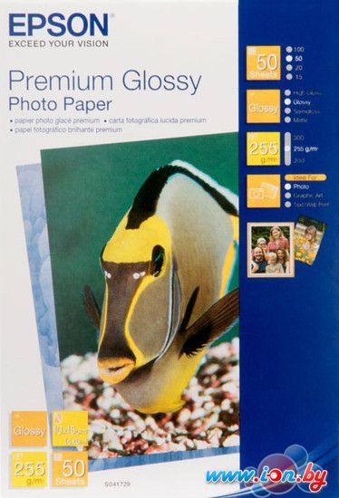 Фотобумага Epson Premium Glossy Photo Paper 10x15 50 листов (C13S041729) в Могилёве