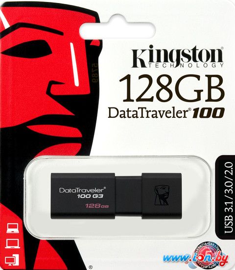 USB Flash Kingston DataTraveler 100 G3 128GB [DT100G3/128GB] в Могилёве