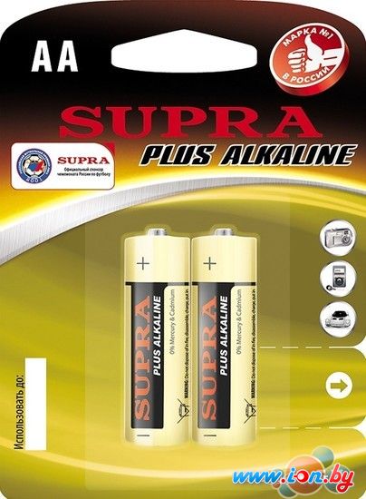 Батарейки Supra AA 2 шт. [LR6-BP2] в Бресте