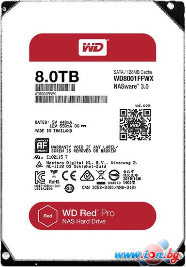 Жесткий диск WD Red Pro 8TB [WD8001FFWX] в Могилёве