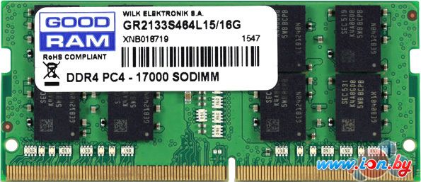 Оперативная память GOODRAM 8GB DDR4 SO-DIMM PC4-17000 [GR2133S464L15/8G] в Могилёве