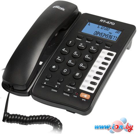 Проводной телефон Ritmix RT-470 (черный) в Могилёве