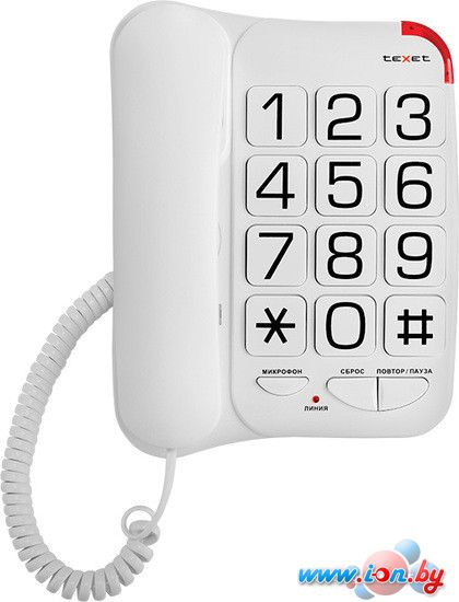 Проводной телефон TeXet TX-201 (белый) в Гродно