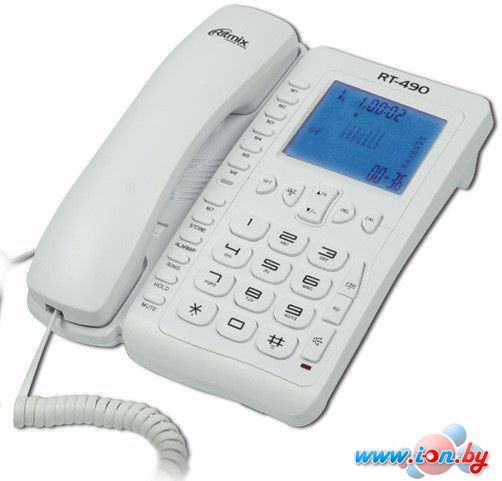 Проводной телефон Ritmix RT-490 (белый) в Гродно