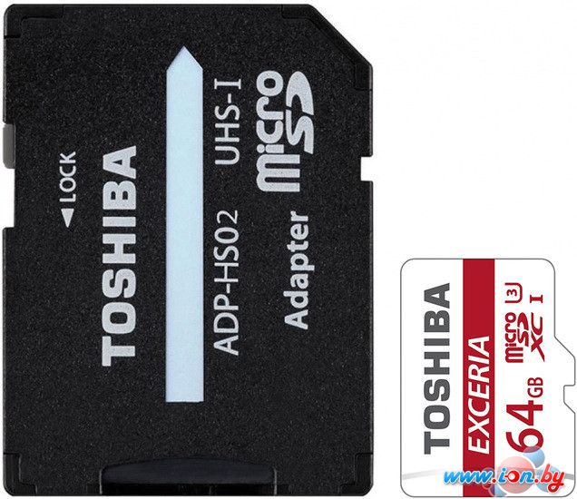 Карта памяти Toshiba EXCERIA microSDXC 64GB + адаптер [THN-M302R0640EA] в Могилёве