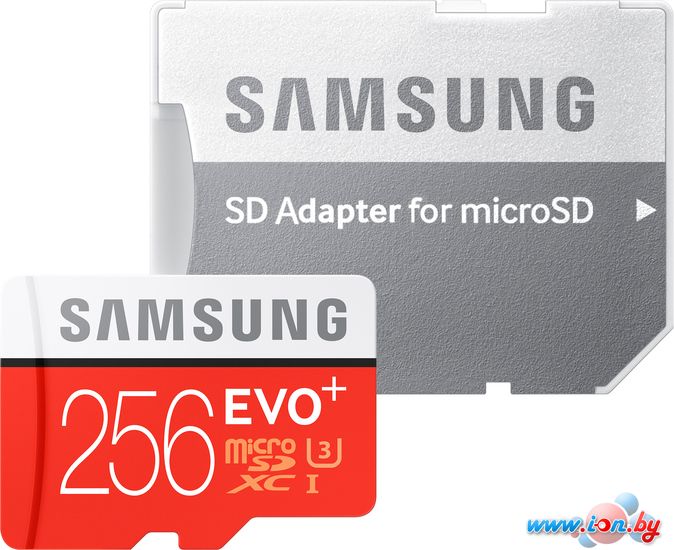 Карта памяти Samsung EVO+ microSDXC 256GB + адаптер [MB-MC256DA] в Могилёве