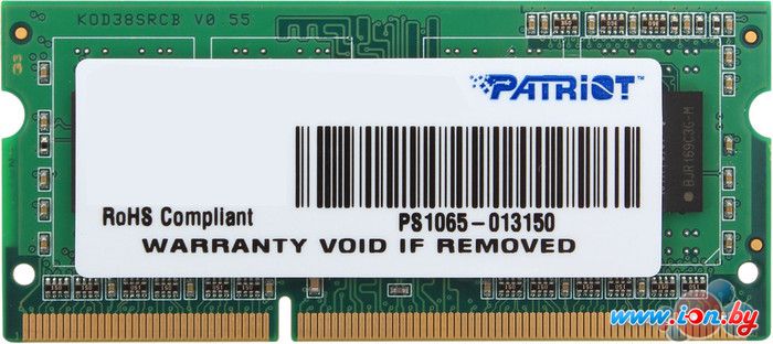 Оперативная память Patriot Signature Line 2GB DDR3 SO-DIMM PC3-12800 [PSD32G1600L81S] в Бресте
