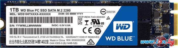 SSD WD Blue PC 1TB [WDS100T1B0B] в Гомеле