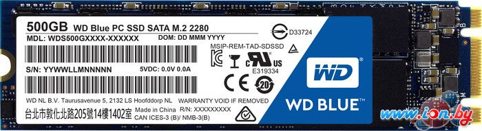 SSD WD Blue PC 500GB [WDS500G1B0B] в Витебске