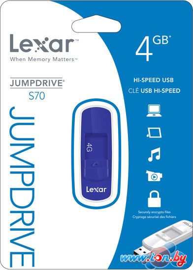 USB Flash Lexar S70 Blue 4Gb (LJDS70-4G) в Могилёве