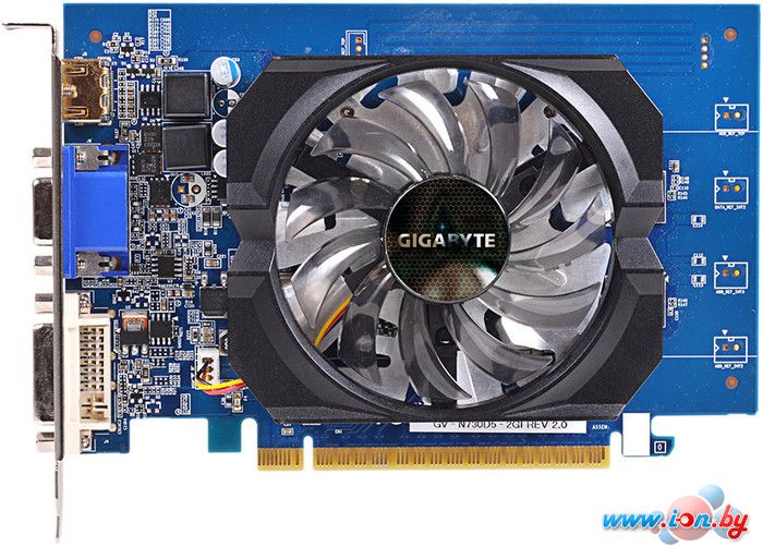Видеокарта Gigabyte GeForce GT 730 2GB GDDR5 (GV-N730D5-2GI (rev. 2.0)) в Гомеле