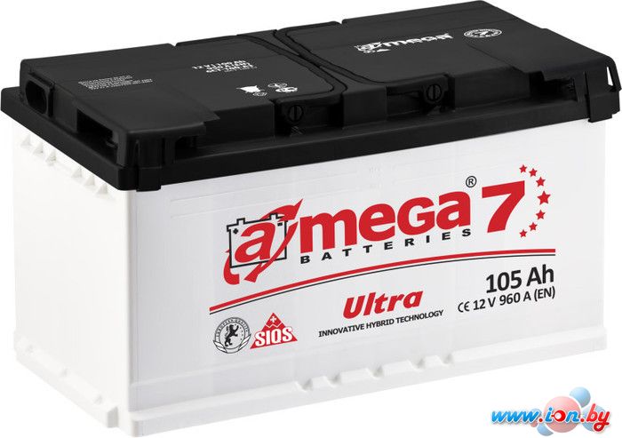 Автомобильный аккумулятор A-mega Ultra 105 R (105 А·ч) в Минске