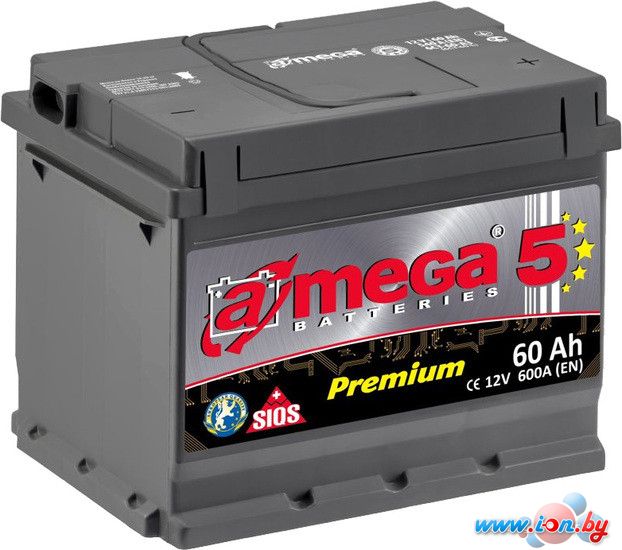 Автомобильный аккумулятор A-mega Premium 6СТ-60-А3 R (60 А/ч) в Бресте