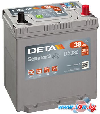 Автомобильный аккумулятор DETA Senator3 DA386 (38 А·ч) в Могилёве