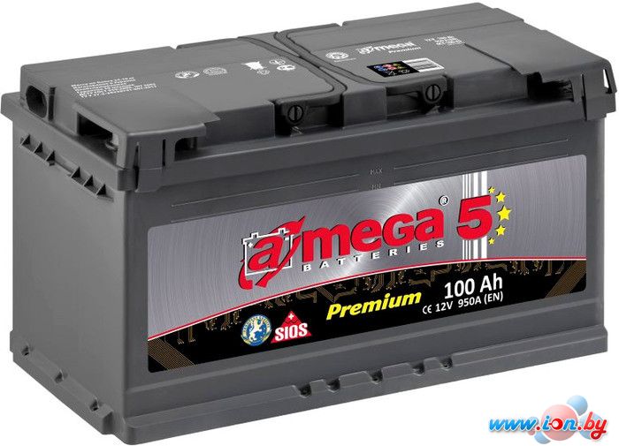 Автомобильный аккумулятор A-mega Premium 6СТ-100-А3 R (100 А/ч) в Витебске