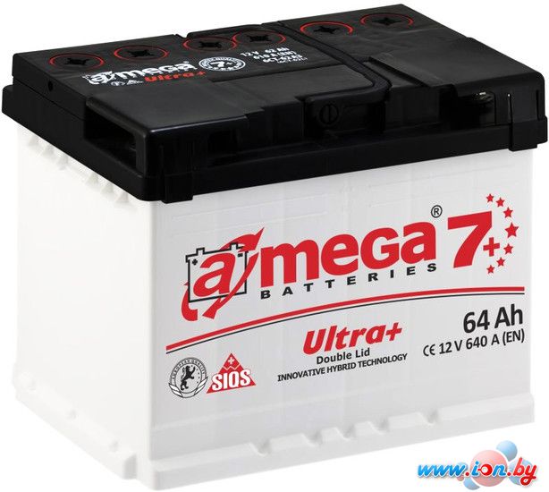 Автомобильный аккумулятор A-mega Ultra Plus 64 R (64 А·ч) в Могилёве