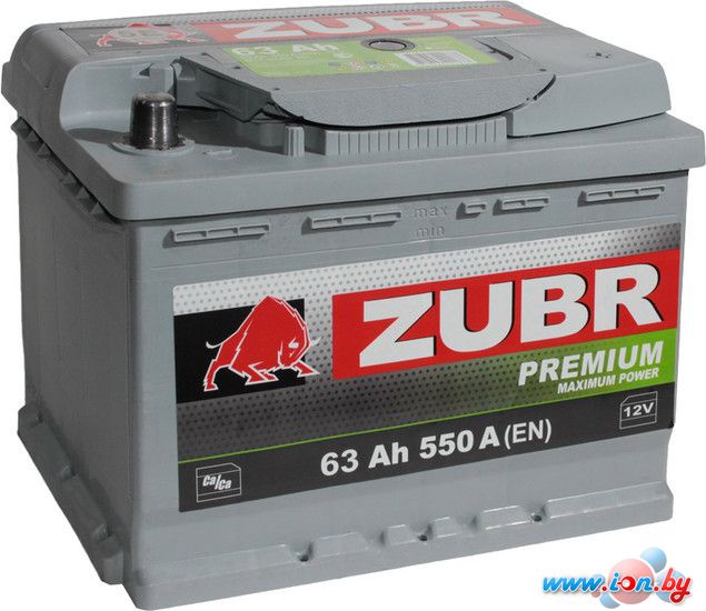 Автомобильный аккумулятор Зубр Premium (63 А/ч) в Гомеле