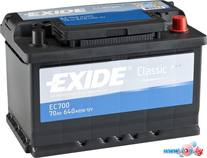 Автомобильный аккумулятор Exide Classic EC700 (70 А/ч) в Бресте