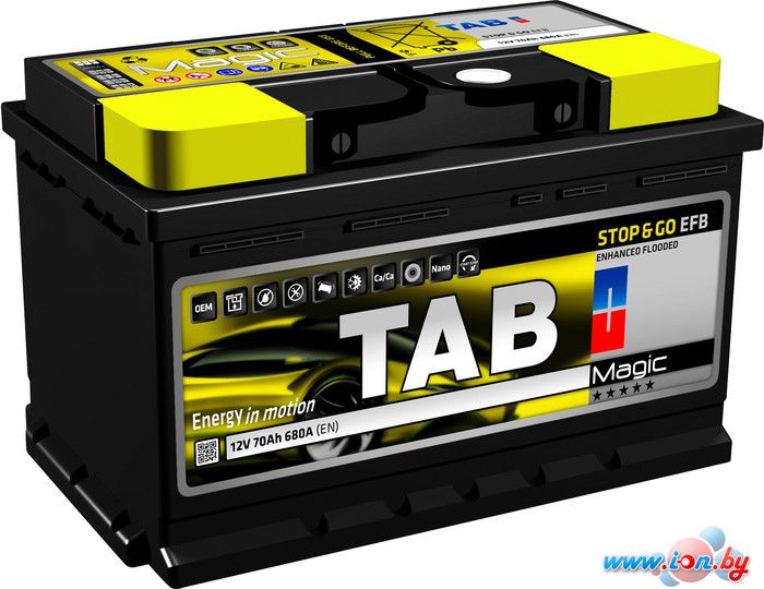 Автомобильный аккумулятор TAB Magic Stop & Go EFB R (90 А·ч) (212090) в Витебске