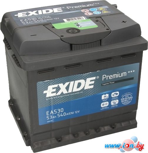 Автомобильный аккумулятор Exide Premium EA530 (53 А/ч) в Минске