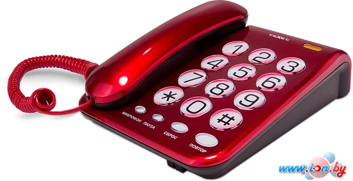 Проводной телефон TeXet TX-262 (красный) в Могилёве
