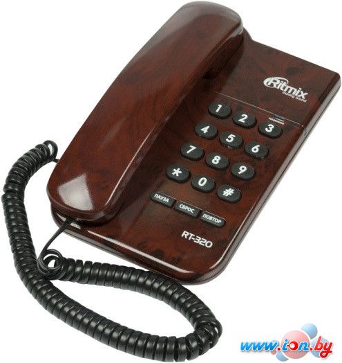 Проводной телефон Ritmix RT-320 (коричневый) в Могилёве