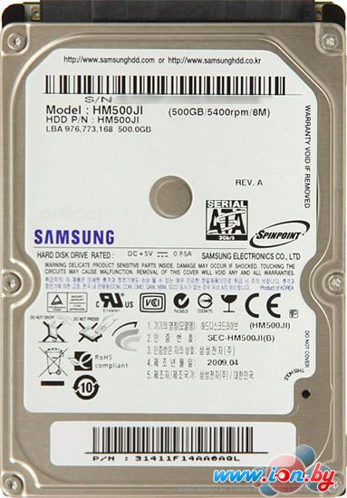 Жесткий диск Samsung Spinpoint M7 500 Гб (HM500JI) в Гродно