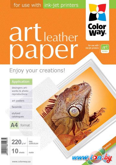 Фотобумага Colorway CW ART матовая фактура кожа A4 220 г/м 10л (PMA220010LA4) в Могилёве