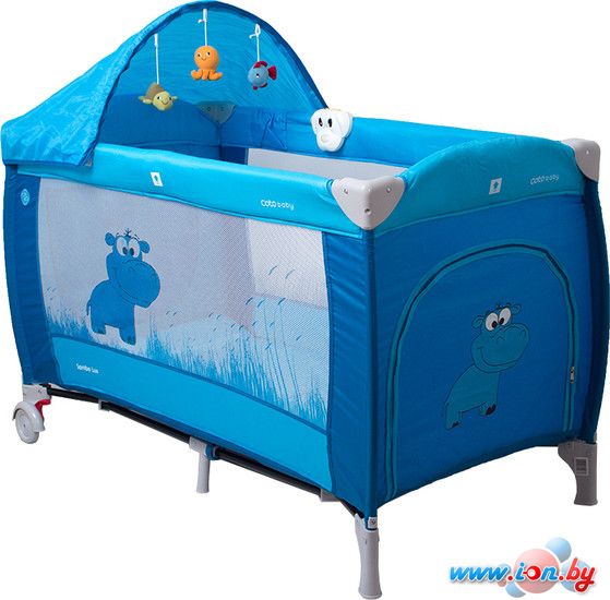 Манеж-кровать Coto baby Samba Lux (голубой) в Минске