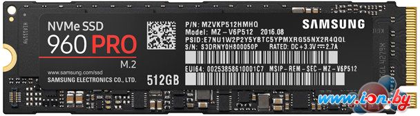 SSD Samsung 960 PRO M.2 512GB [MZ-V6P512BW] в Могилёве