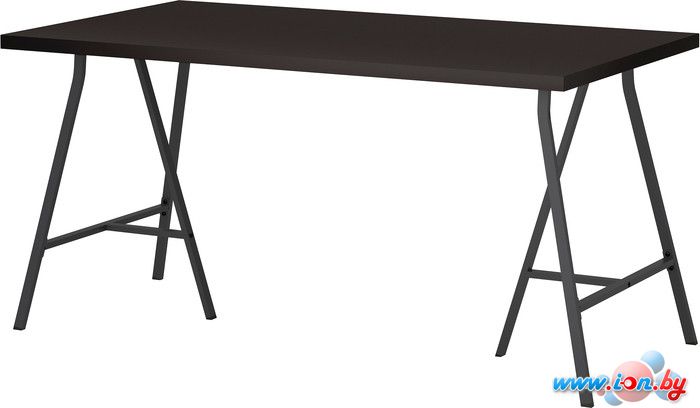 Письменный стол Ikea Линнмон/Лерберг (черный/серый) [490.007.01] в Гомеле