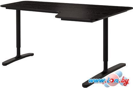 Письменный стол Ikea Бекант (черно-коричневый/черный) [890.064.14] в Могилёве