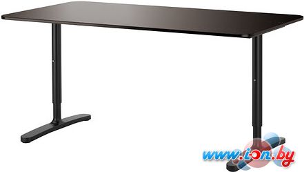 Письменный стол Ikea Бекант (черно-коричневый/черный) [490.227.98] в Могилёве