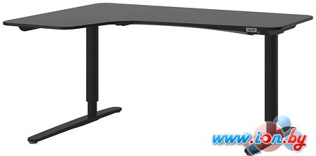 Письменный стол Ikea Бекант (черно-коричневый/черный) [290.222.66] в Могилёве