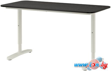 Письменный стол Ikea Бекант (черно-коричневый/белый) [290.063.46] в Могилёве