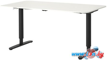 Письменный стол Ikea Бекант (белый/черный) [290.225.39] в Гродно