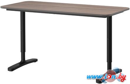 Письменный стол Ikea Бекант (серый/черный) [690.063.49] в Могилёве