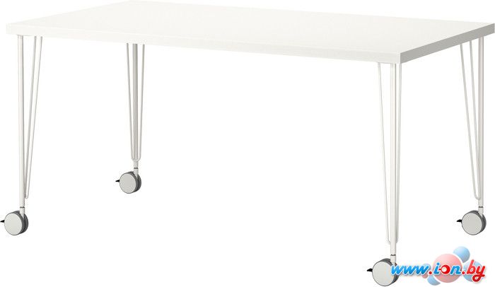 Письменный стол Ikea Линнмон/Крилле (белый/белый) [390.019.42] в Гомеле