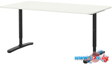 Письменный стол Ikea Бекант (белый/черный) [790.228.10] в Гродно