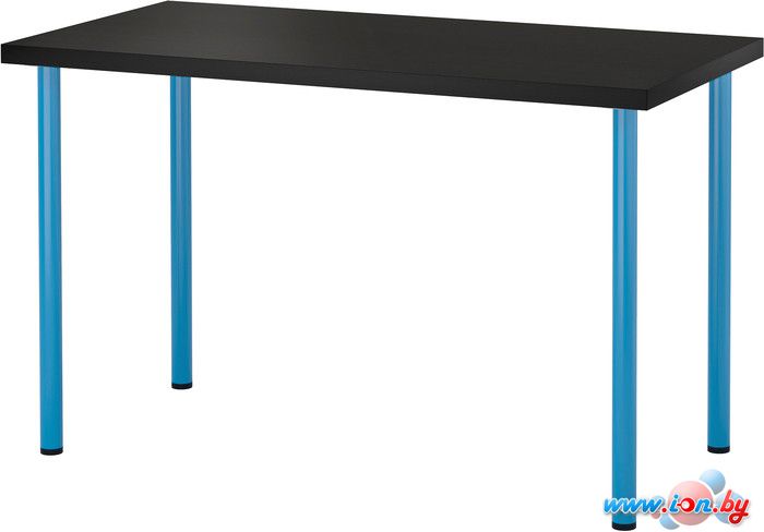 Письменный стол Ikea Линнмон/Адильс (черный/синий) [291.336.03] в Могилёве
