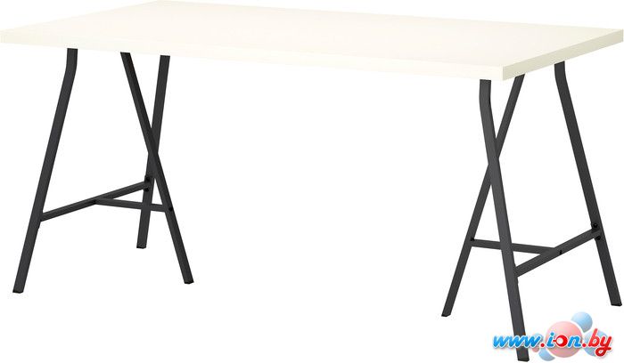 Письменный стол Ikea Линнмон/Лерберг (белый/серый) [290.007.02] в Гомеле