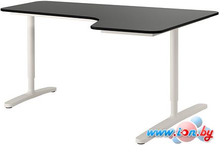 Письменный стол Ikea Бекант (черно-коричневый/белый) [390.064.16] в Минске