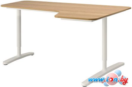 Письменный стол Ikea Бекант (дубовый шпон/белый) [790.064.24] в Могилёве